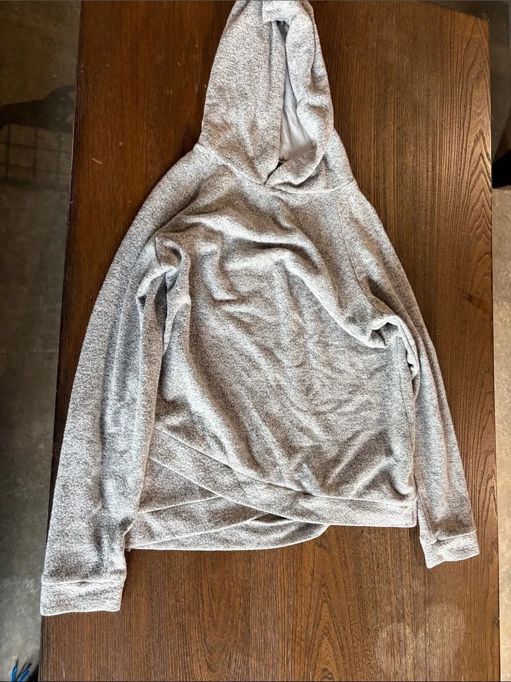 Kids' Light Gray Hooded Pullover Top